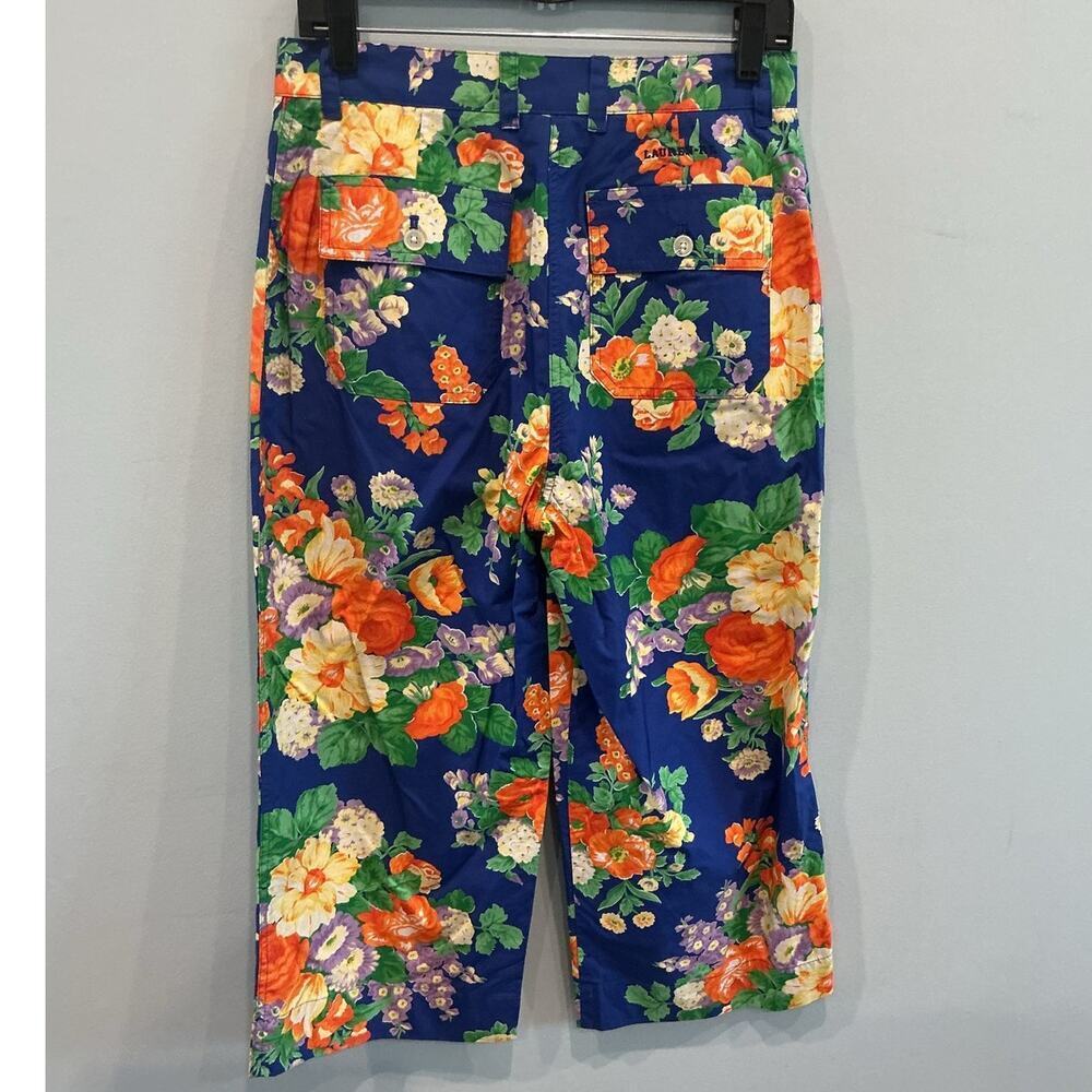 NEW Vintage Ralph Lauren Womens Pants Size Cobalt Blue Tropical Vacay Resort - Picture 6 of 12